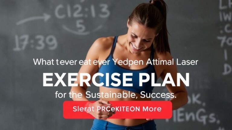 Elevate Your Health Journey: Crafting a Personalized Weight Loss Exercise Plan for Sustainable Success