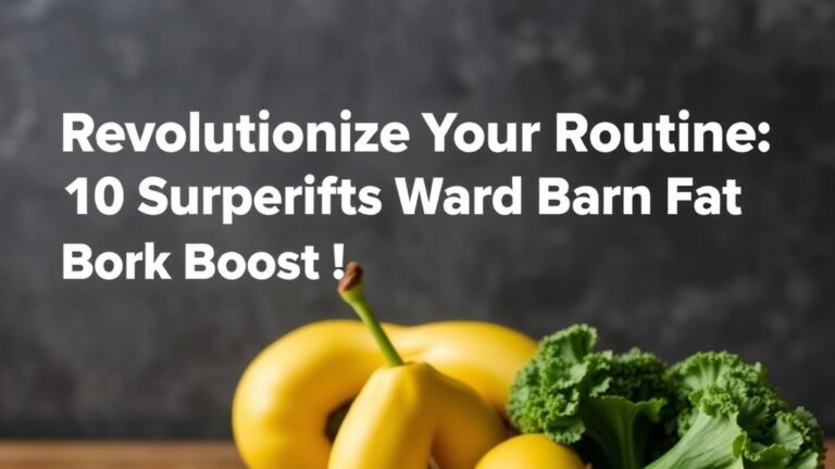 Revolutionize Your Routine: 10 Surprising Ways to Burn Fat and Boost Your Energy