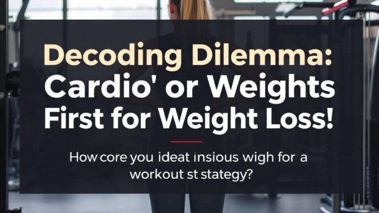 Decoding the Dilemma: Cardio or Weights First for Weight Loss – Unlock Your Ideal Workout Strategy!