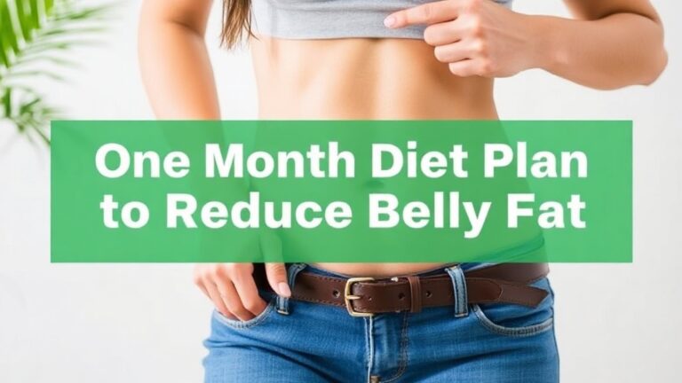 Revitalize Your Life with This One Month Diet Plan to Reduce Belly Fat: A Comprehensive Guide to a Healthier You!